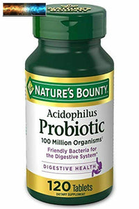 Acidophilus Probiotic by Nature's Bounty, Dietary Supplement,  100  or 120 count