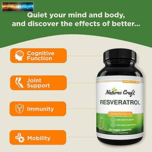 Anti Aging Trans Resveratrol Supplement - Natural Joint Support Opt