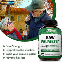 Charger l&#39;image dans la galerie, NutriFlair Saw Palmetto Extract 750mg, 120 Capsules - Natural Prostate Supplemen
