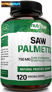 NutriFlair Saw Palmetto Extract 750mg, 120 Capsules - Natural Prostate Supplemen