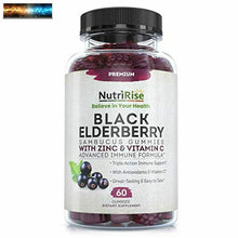 將圖片載入圖庫檢視器 Sambucus Elderberry Gummies with Zinc &amp; Vitamin C. Great-Tasting Women &amp; Men&#39;s D
