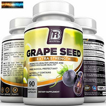 Charger l&#39;image dans la galerie, BRI Nutrition Grapeseed Extract - 400mg Maximum Strength 95% Proanthocyanidins S
