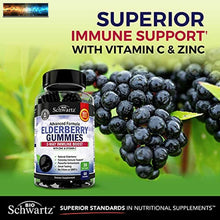 Carica l&#39;immagine nel visualizzatore di Gallery, Elderberry Gummies with Zinc &amp; Vitamin C - Immune Support Black Sambucus Elderbe
