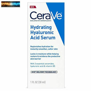 Cerave Hyaluronic Acid Serum for Face with Vitamin B5 and Ceramides Hydrating