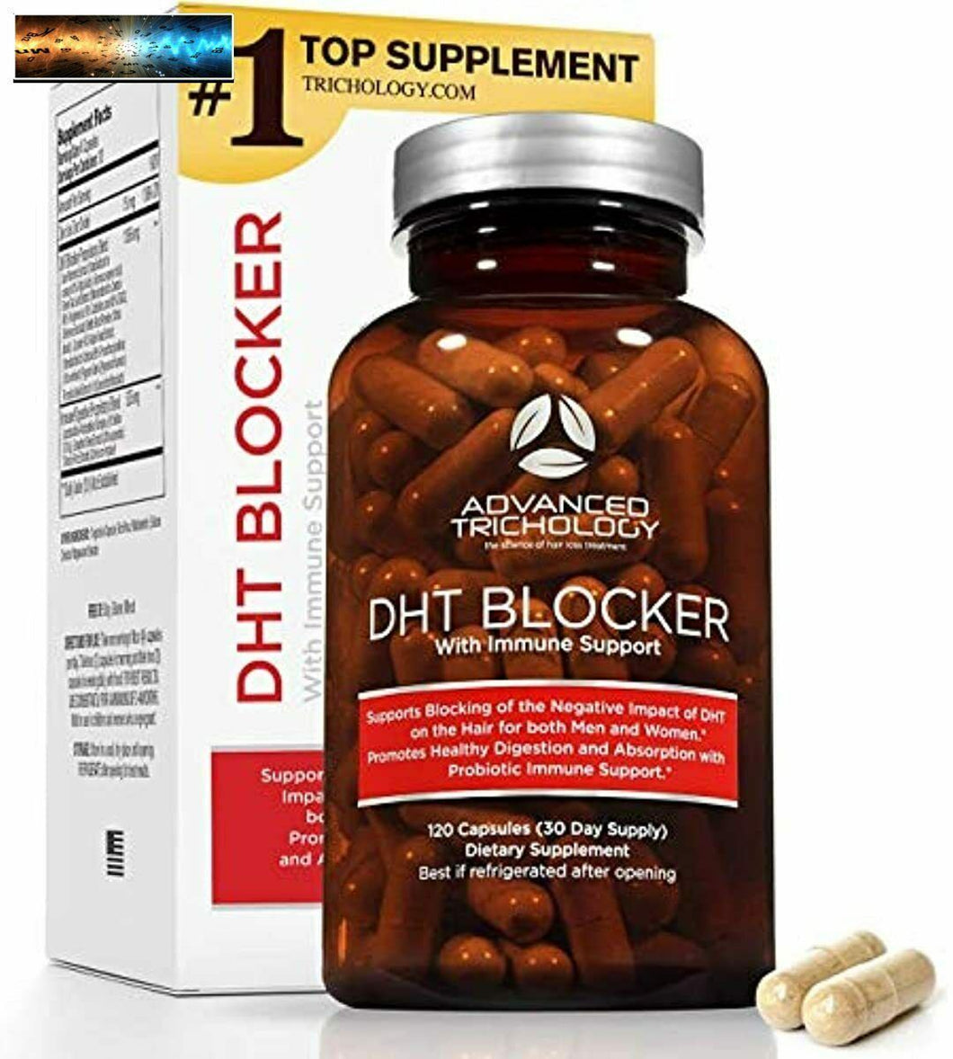 Advanced Trichology DHT Blocker with Immune Support - Hair Loss Supplements, Hig