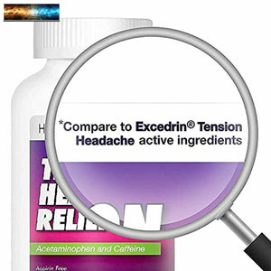HealthA2Z Tension Headache Relief, Aspirin Free, Compare to Excedrin Active Ingr