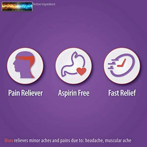 HealthA2Z Tension Headache Relief, Aspirin Free, Compare to Excedrin Active Ingr