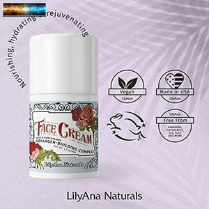 LilyAna Naturals Viso Idratante - Made IN USA, Crema Viso per Donna E Uomo, A