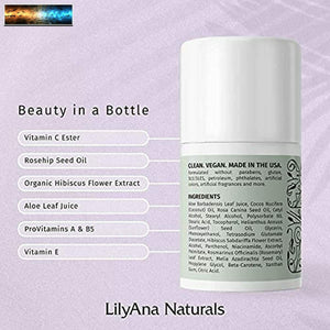 LilyAna Naturals Eye Cream - 2-Month Supply - Made in USA, eye cream for Dark Ci