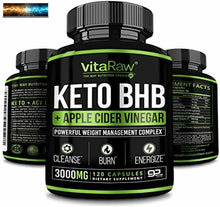 Charger l&#39;image dans la galerie, Keto Pills with Green Tea + Organic Apple Cider Vinegar Capsules [ Powerful 3000
