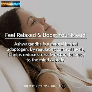 Organique Ashwagandha Capsules 2220mg Racine Poudre Stress Et Anxiété