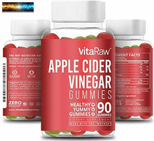 Load image into Gallery viewer, Organic Apple Cider Vinegar Gummies - with Mother, Raw, Gluten Free ACV - Great
