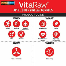 Load image into Gallery viewer, Organic Apple Cider Vinegar Gummies - with Mother, Raw, Gluten Free ACV - Great
