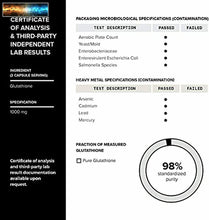 Cargar imagen en el visor de la galería, Ultra Potencia Glutatión Cápsulas - 1000mg Concentrado Fórmula - 98%+ Muy
