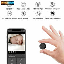 Charger l&#39;image dans la galerie, FECOMI Mini Spy Camera WiFi Hidden Cam 1080P Small Portable Wireless Nanny Cam w
