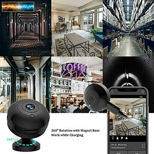 FECOMI Mini Spy Camera WiFi Hidden Cam 1080P Small Portable Wireless Nanny Cam w