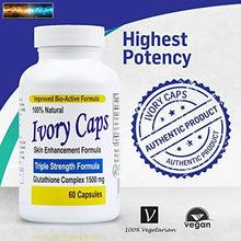 將圖片載入圖庫檢視器 Ivory Caps - Maximum Potency 1500 mg Glutathione Skin Whitening Pills Complex, 6
