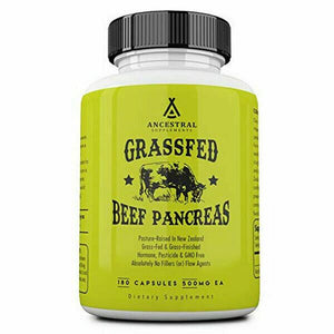 Ancestral Supplements Grass Fed Pancreas Digestive, 500 mg 180 Caps