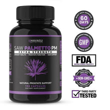 Load image into Gallery viewer, Havasu Nutrition Saw Palmetto PM-Prostate Health for Frequent Urination 100 Caps
