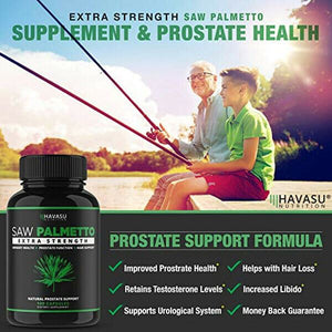 Havasu Nutrition Saw Palmetto - Prostate Health for Frequent Urination 100 Caps
