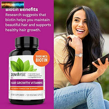 Cargar imagen en el visor de la galería, Zenwise Hair Growth Vitamins - Hair Loss Treatment with Biotin, Saw Palmetto DHT
