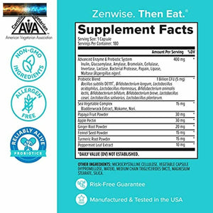 Zenwise Health Digestive Enzymes Plus Prebiotics & Probiotics Supplement, 180 Se