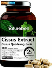 將圖片載入圖庫檢視器 NatureBell Cissus Quadrangularis Capsules, 1000mg Per Serving, 180 Capsules, Pre
