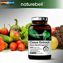 Charger l&#39;image dans la galerie, NatureBell Cissus Quadrangularis Capsules, 1000mg Per Serving, 180 Capsules, Pre
