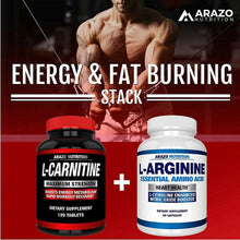 Carica l&#39;immagine nel visualizzatore di Gallery, Arazo Nutrition L-Carnitine 1000mg Servings – Carnitine Amino Acid 120 Tablets
