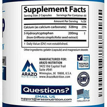 Cargar imagen en el visor de la galería, Arazo Nutrition 5-HTP Healthy Sleep Reduce Stress for Men &amp; Women 200 mg 120 Cap
