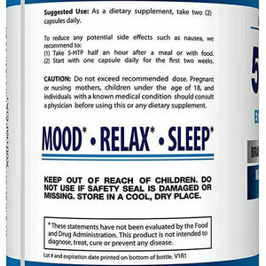 Arazo Nutrition 5-HTP Healthy Sleep Reduce Stress for Men & Women 200 mg 120 Cap