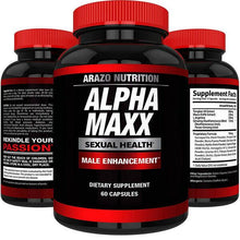Load image into Gallery viewer, Arazo Nutrition AlphaMAXX Male Enhancement Supp. Ginseng Muira Tribulus 60 Caps
