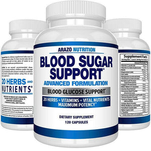 Arazo Nutrition Blood Sugar Support 20 Herbs & Multivitamin 120 Caps