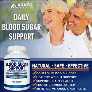 Arazo Nutrition Blood Sugar Support 20 Herbs & Multivitamin 120 Caps
