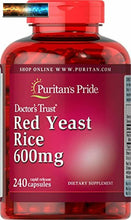 Load image into Gallery viewer, Puritan&#39;s Pride Red Yeast Rice 600 Mg, 240 Count
