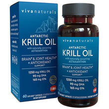 이미지를 갤러리 뷰어에 로드 , Viva Naturals Krill Oil, Omega 3 with EPA DHA and Astaxanthin 60 Capsules 1250mg
