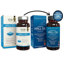 Carica l&#39;immagine nel visualizzatore di Gallery, Viva Naturals Krill Oil, Omega 3 with EPA DHA and Astaxanthin 60 Capsules 1250mg
