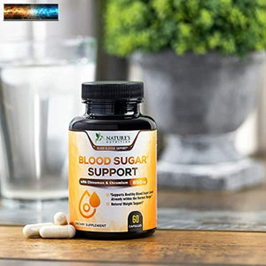 Blood Sugar Support Extra Strength Glucose Metabolism Support Supplement with Ci