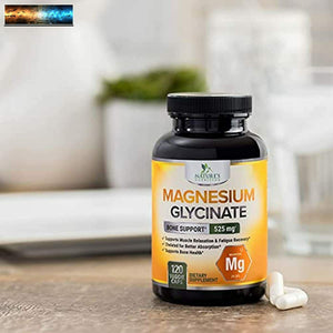 Magnesium Glycinate Capsules High Absorption Chelated 525mg - Highly Concentrate