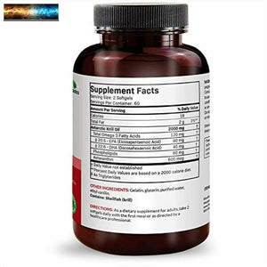 Futurebiotics Antarctic Krill Oil 2000mg with Astaxanthin, Omega-3s EPA, DHA and