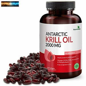 Futurebiotics Antarctic Krill Oil 2000mg with Astaxanthin, Omega-3s EPA, DHA and