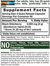 Load image into Gallery viewer, Horbaach Black Elderberry Capsules 2000mg | 180 Pills | Non-GMO, Gluten Free | S
