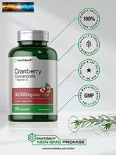 Cargar imagen en el visor de la galería, Horbaach Cranberry (30,000 mg) + Vitamin C 150 Capsules | Triple Strength Ultima
