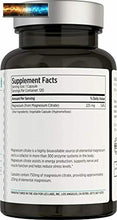 Load image into Gallery viewer, LES Labs Magnesium Citrate, Non-GMO Supplement, 750mg, 120 Capsules
