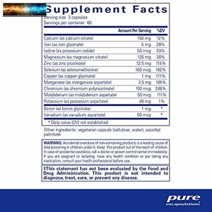 Pure Encapsulations - Mineral 650 - Hypoallergenic Combination of Balanced Chela