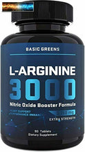 이미지를 갤러리 뷰어에 로드 , Maximum Strength L Arginine (3150mg) - Nitric Oxide Booster - L Arginine Supplem
