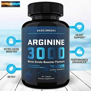 Maximum Strength L Arginine (3150mg) - Nitric Oxide Booster - L Arginine Supplem