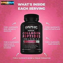 Load image into Gallery viewer, Premium Collagen Peptides Capsules 1500mg - Types I, II, III, V, X - Promotes Ha
