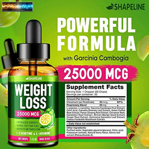 Weight Loss Drops - Appetite Suppressant for Women & Men - Made in The USA - Nat