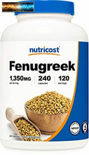 Load image into Gallery viewer, Nutricost Fenugreek Seed 1350mg, 240 Capsules - Gluten Free, Non-GMO, 675mg Per
